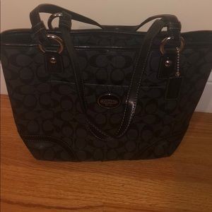 Black Leather Coach Bag